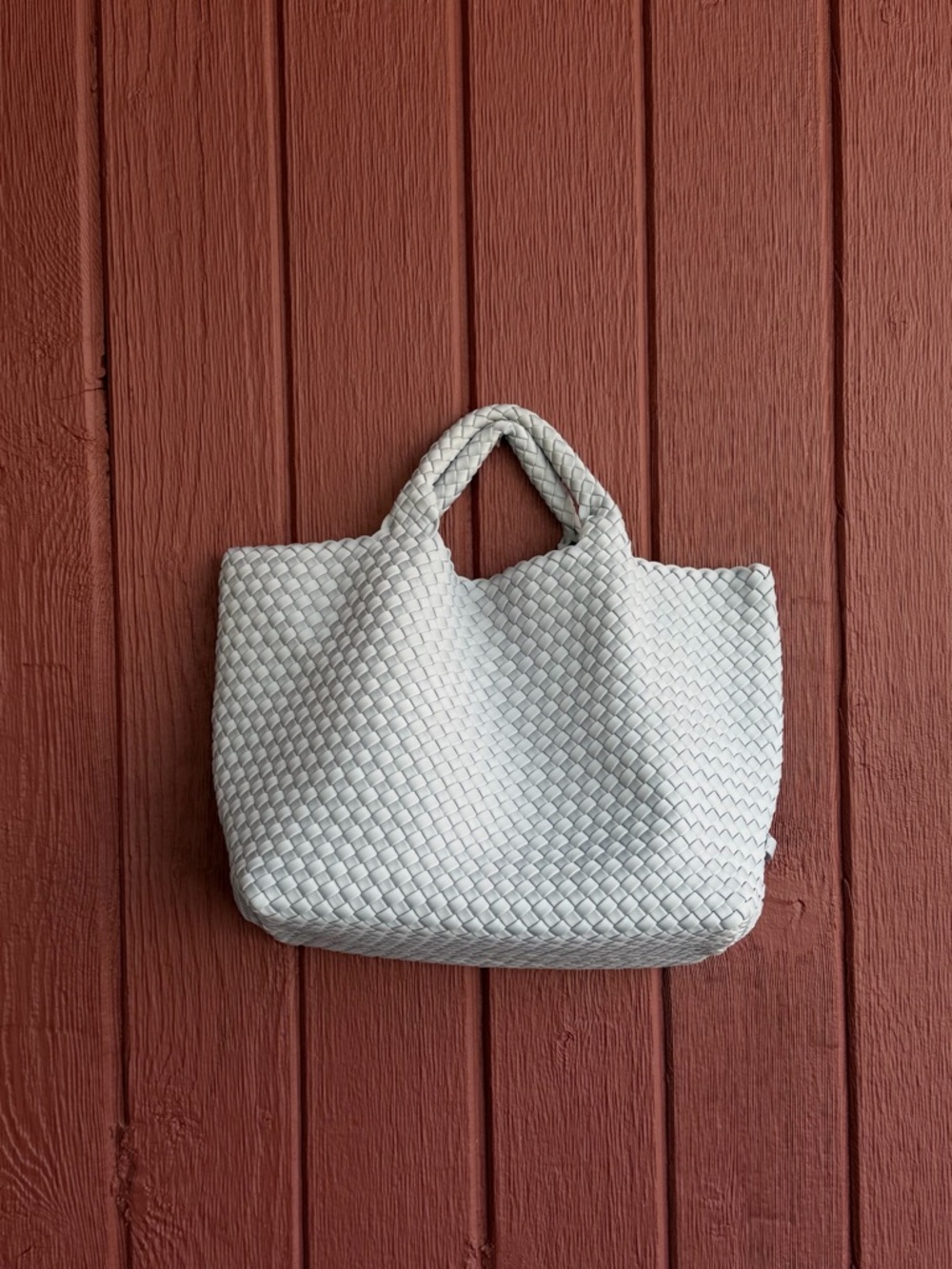 Naghedi Woven Tote in Dove Gray